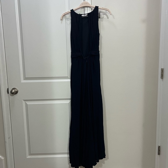 Badgley Mischka Navy Blue Open Back Maxi Dress Size 8 US - Picture 7 of 7